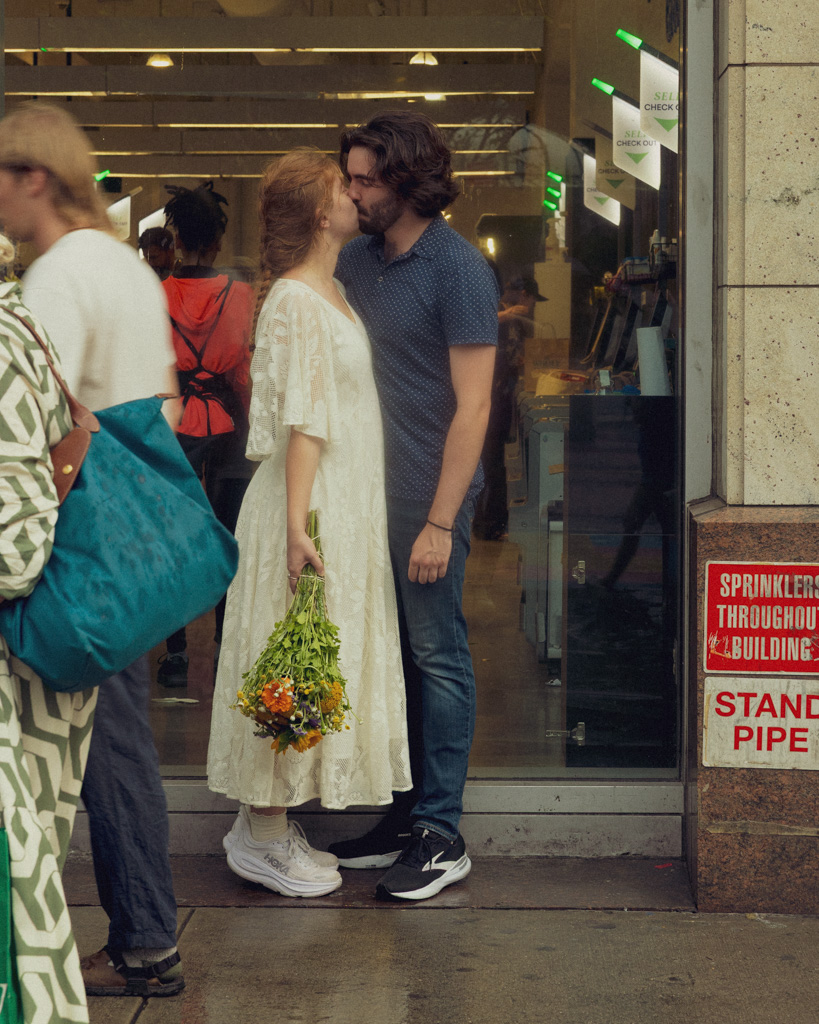 Editorial-style couple portraits in New York City for engagement session inspiration